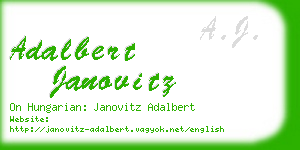 adalbert janovitz business card